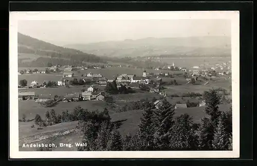 AK Andelsbuch i. Breg. Wald, Gesamtansicht aus der Vogelschau