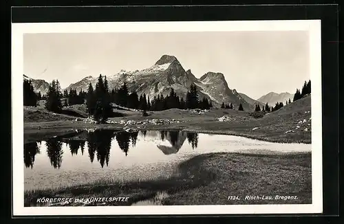 AK Schröcken, Körbersee mit Künzelspitze