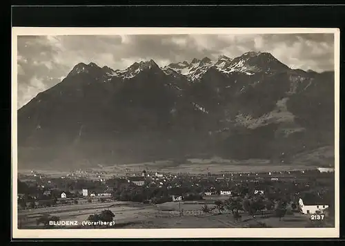 AK Bludenz, Teilansicht mit Kirche