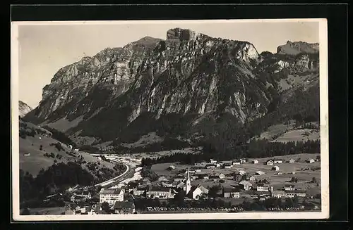 AK Mellau im Bregenzerwald, Teilansicht mit Kanisfluh