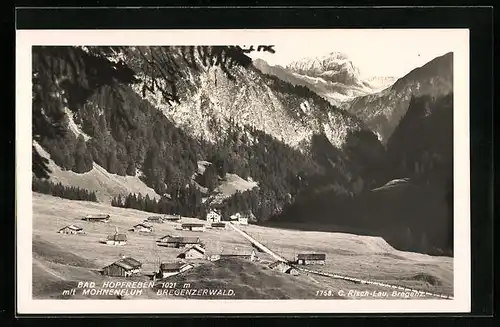 AK Bad Hopfreben /Bregenzerwald, Ortspartie mit Mohnenfluh