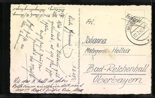 AK Bludenz, Teilansicht mit Schillerkopf