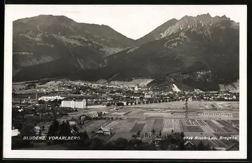 AK Bludenz, Teilansicht mit Bergen