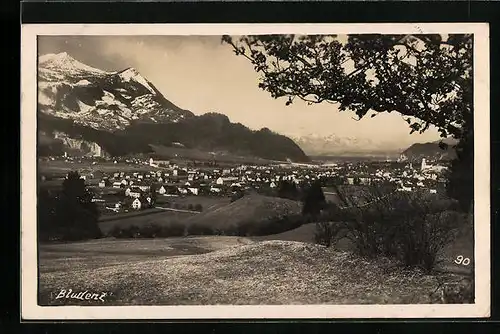 AK Bludenz, Teilansicht mit Bergen