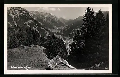 AK Dalaas, Panorama gegen Arlberg