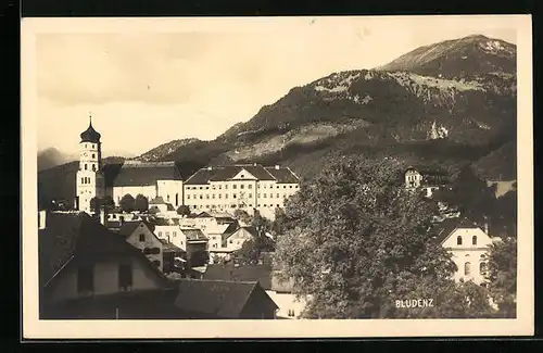 AK Bludenz, Ortsansicht mit Kirche