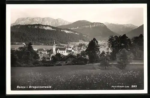 AK Bezau i. Bregenzerwald, Ortsansicht mit Kirche