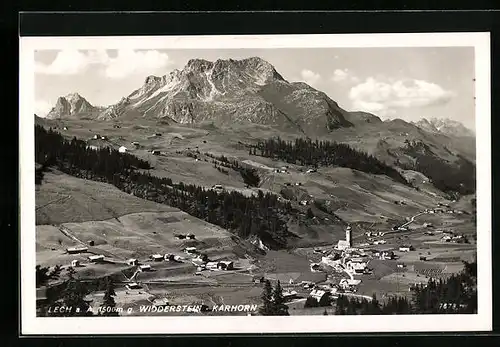 AK Lech a. A., Ortsansicht gegen Widderstein-Karhorn