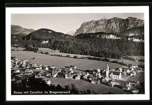 AK Bezau / Bregenzerwald, Ortsansicht mit Canisfluh