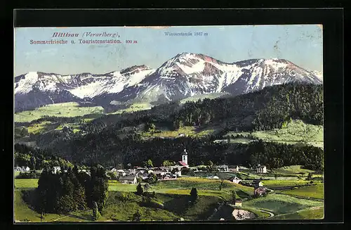 AK Hittisau, Panorama mit Winterstaude