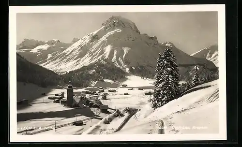 AK Lech a. A., Ortsansicht im Winter