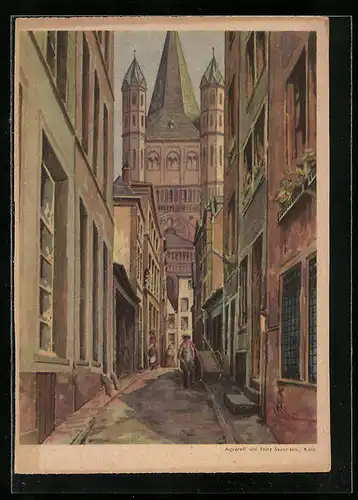 Künstler-AK Köln, Strassenpartie Rothenberg