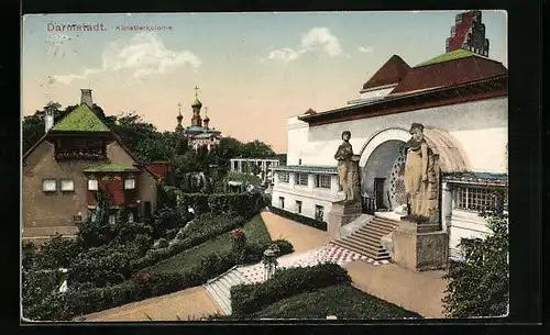 AK Darmstadt, Künstlerkolonie mit Park