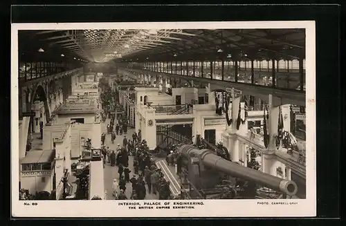 AK London, The British Empire Exhibition, Interior, Palace of Engineering