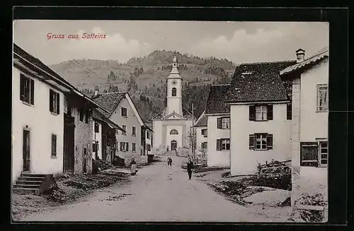 AK Satteins, Blick zur Kirche