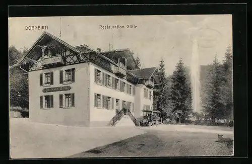 AK Dornbirn, Restauration Gütle mit Springbrunnen