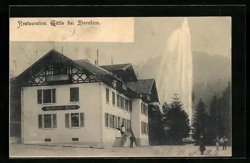 AK Dornbirn, Restauration Gütle mit Springbrunnen