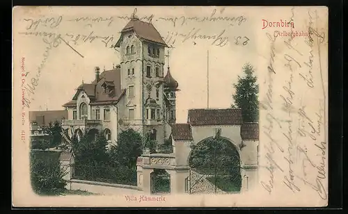 AK Dornbirn, Villa Hämmerle mit Strassenpartie