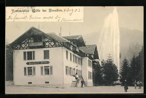 AK Dornbirn, Restauration Gütle mit Springbrunnen