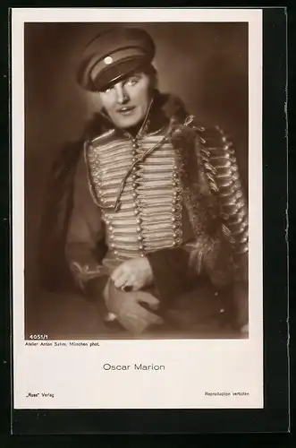 AK Schauspieler Oscar Marion in einer Uniform