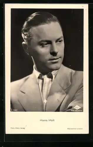 AK Schauspieler Hans Holt wirkt herausfordernd