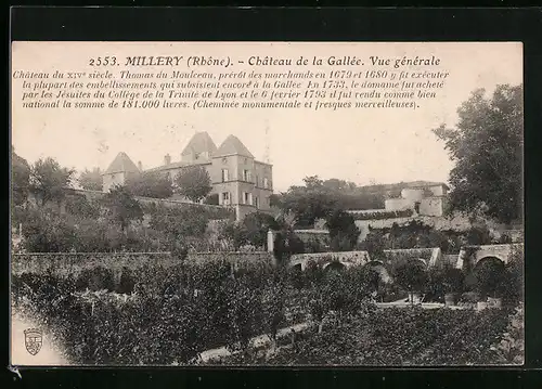 AK Millery, Chateau de la Gallée, Vue générale