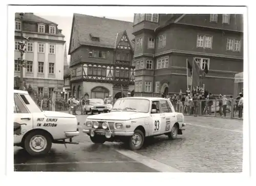18 Fotografien Rallye-Rennen Tour de Europe in der DDR, Auto BMW, Opel, Ford, Trabant, Wartburg, Audi, Seat, Volkswagen
