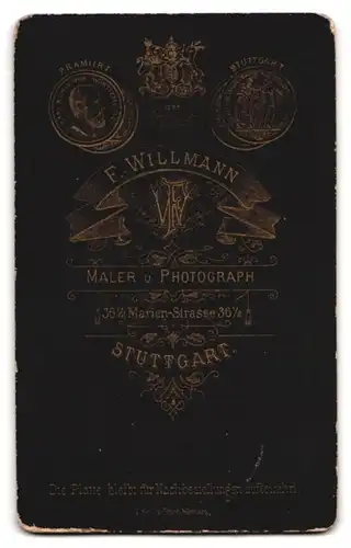Fotografie F. Willmann, Stuttgart, Marienstr. 36 1 /2, junger Chevauleger in Gardeuniform mit Pickelhaube Rosshaarbusch