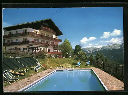 AK Deutschnofen /Bozen, Hotel Obkircher mit Schwimmbecken