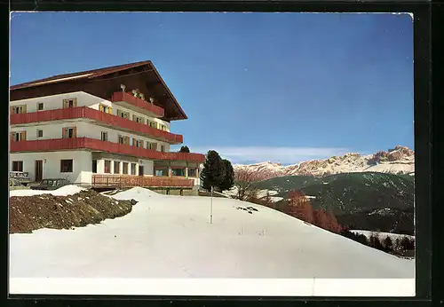 AK Deutschnofen /Bozen, Hotel Obkricher im Schnee