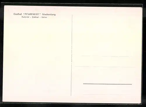 AK Niederolang /Pustertal, Gasthof Pfarwirt