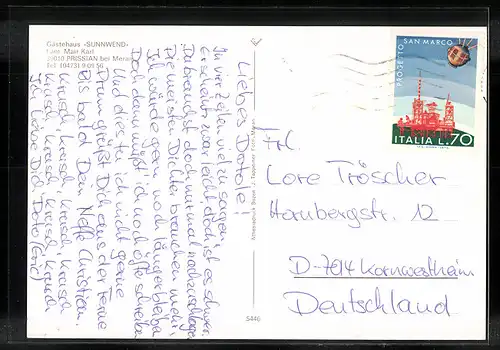 AK Prissian bei Meran, Gästehaus Sunnwend