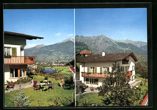 AK Marling bei Meran, Pension Koflerheim, Garten