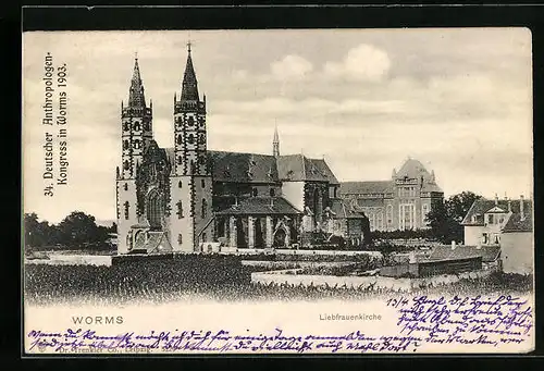 AK Worms, Blick auf die Liebfrauenkirche