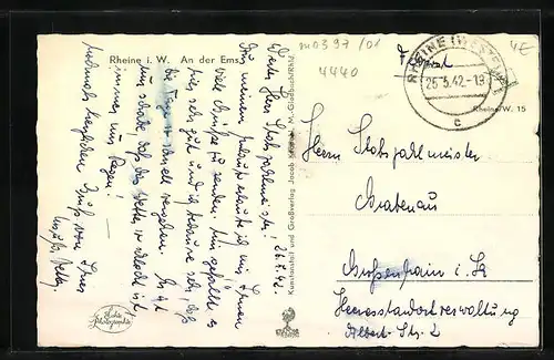 AK Rheine i. W., Partie an der Ems