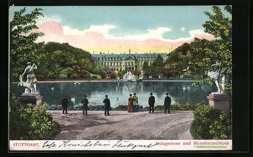 AK Stuttgart, Anlagensee und Residenzschloss