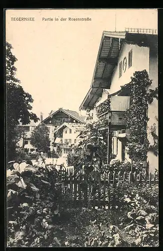 AK Tegernsee, Partie in der Rosenstrasse