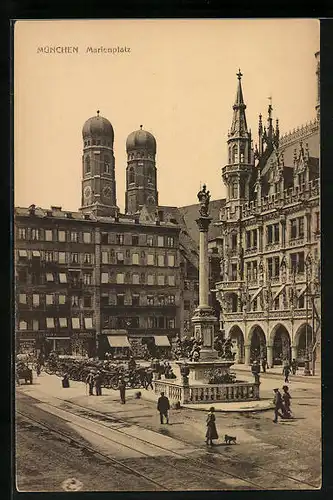 AK München, Marienplatz