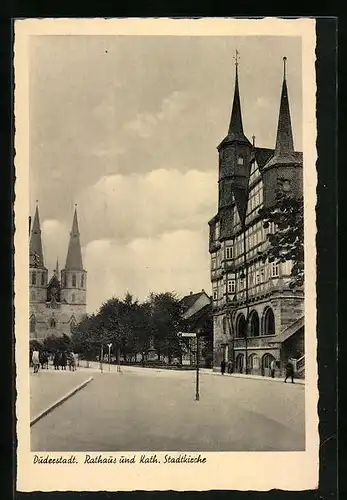 AK Duderstadt, Rathaus und Kath. Kirche