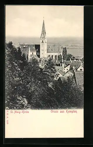 AK Kempten, Blick auf die St. Mang-Kirche