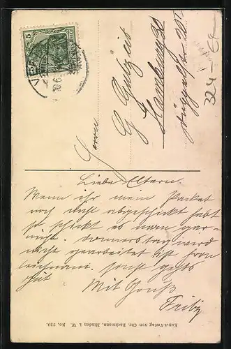 AK Minden i. W., Monumentalbrunnen an der Kgl. Regierung