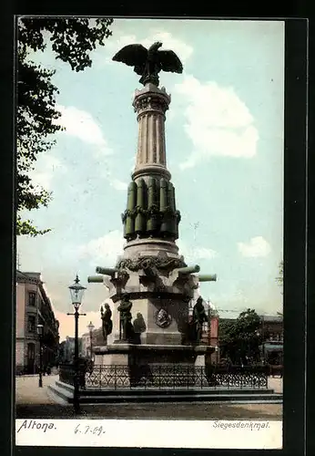 AK Hamburg-Altona, am Siegesdenkmal