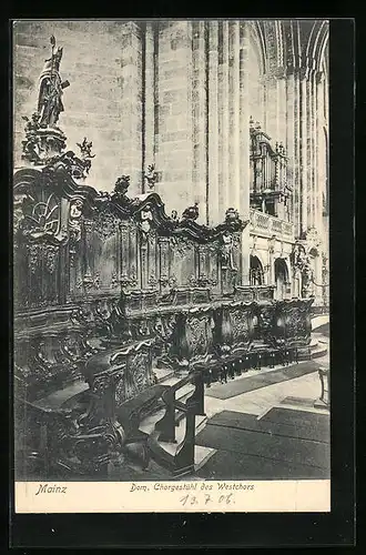 AK Mainz, Dom, Chorgestühl des Westchors