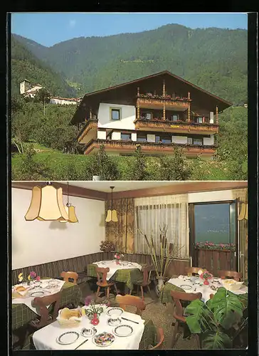 AK Tscherms bei Meran, Pension Obergluniger, Lebenbergerstrasse 9a