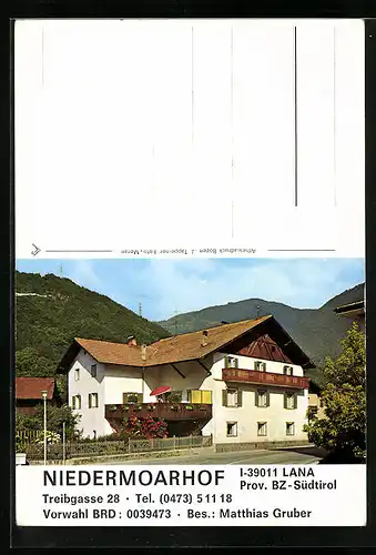 AK Lana, Hotel Niedermoarhof, Treibgasse 28