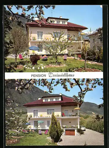 AK Lana bei Meran, Pension Dreimädlhaus, Greiterweg 5