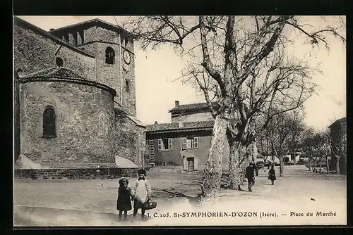 AK Saint-Symphorien-d`Ozon, Place du Marché