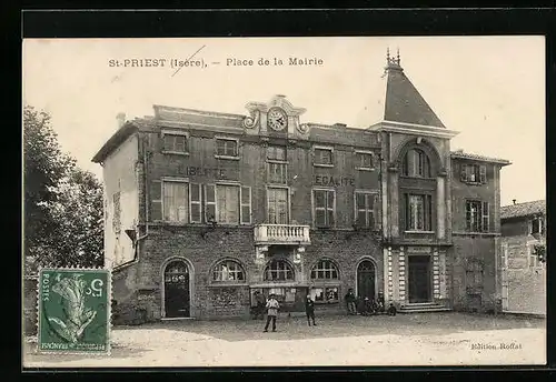 AK St-Priest, Place de la Mairie