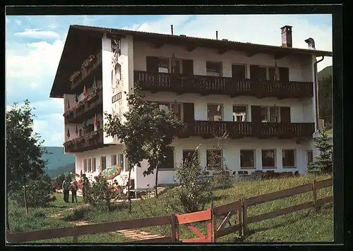 AK Moos in Sexten, Pension Wiesenhof mit Garten