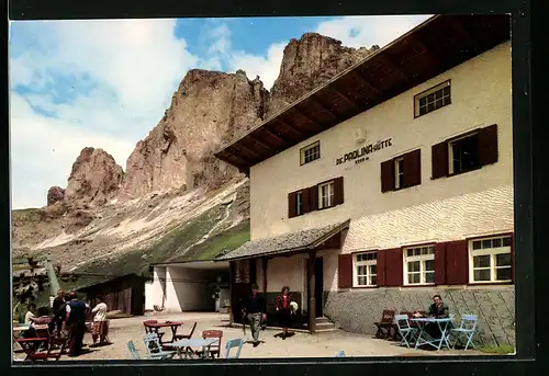 AK Karerpass, Paulinahütte mit dem Rosengarten